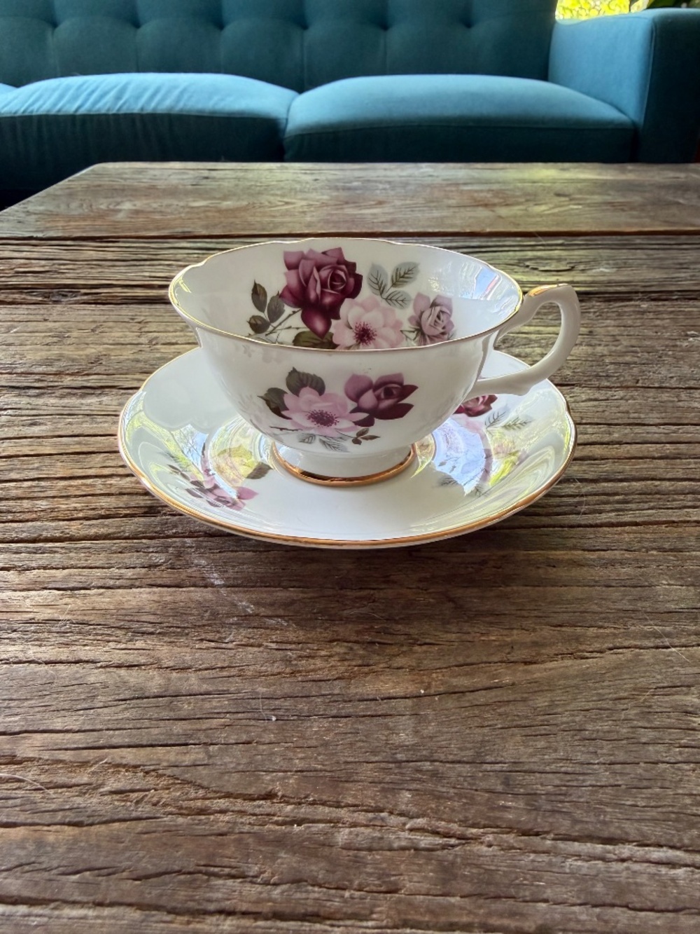 Ridgway Potteries England Royal Vale Bone China Tea Cup and Saucer